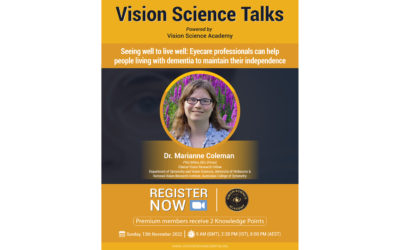 Vision Science Talks featuring Dr. Marianne Coleman