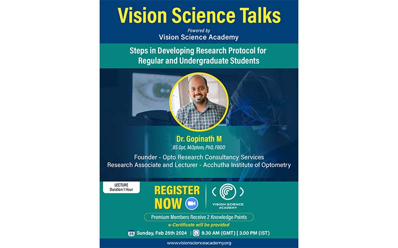 Vision Science Talks – A Lecture by Dr. Gopinath M